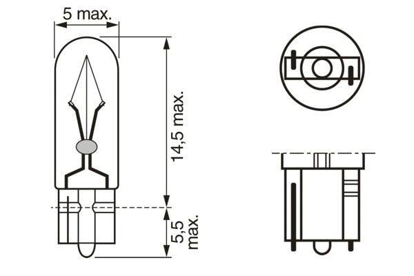 1987302931 AMPUL ECO 12V 1.2W KÜÇÜK DİPSİZ GÖSTERGE DUYSUZ W2x4.6d