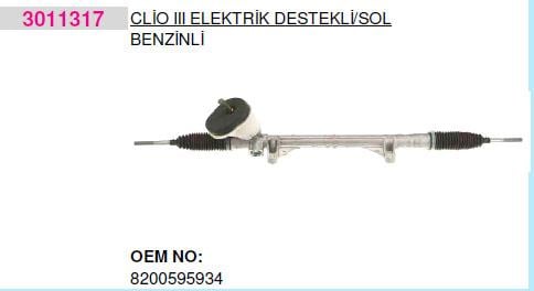 3011317 DİREKSİYON KUTUSU ELEKTRİKLİ SAC JANT 15J CLIO III 05>MODUS 04>MICRA III 03> A0007954