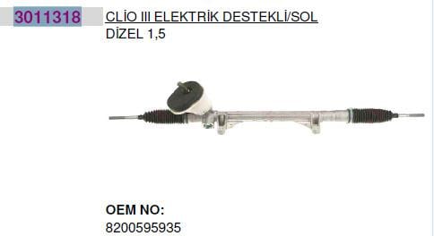 3011318 DİREKSİYON KUTUSU ELEKTRİKLİ ALÜM.JANT 16J CLIO III 05>MODUS 04>MICRA III 03>