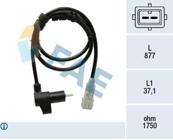 ABS DEVİR SENSÖRÜ ARKA PEUGEOT P406 95>04