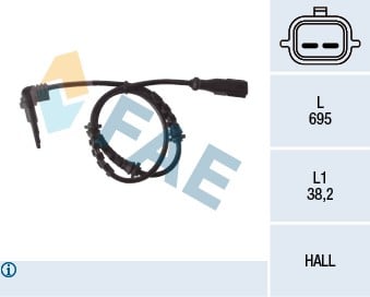 ABS KABLOSU SENSORU ON MEGANE III FLUENCE SCENIC GRAND SCENIC DUSTER K4M K4M 838 839 729
