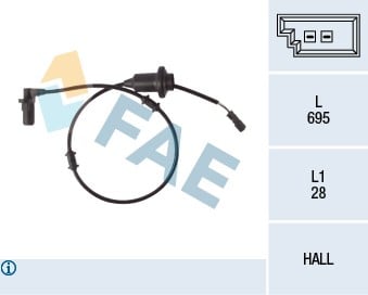 ABS SENSORU ARKA SOL MERCEDES S-CLASS W220 C215
