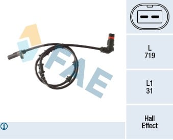 ABS SENSORU ON 4-matic C-CLASS W203 02>07 S203 02>07