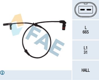 ABS SENSORU ON MERCEDES C-CLASS W204 S204 07>14