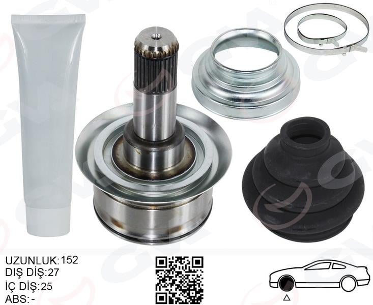 AKS KAFASI ARKA SAĞ/SOL BMW F10 F12 F13 F06 152MM DİFERANSİYEL DİŞ 27