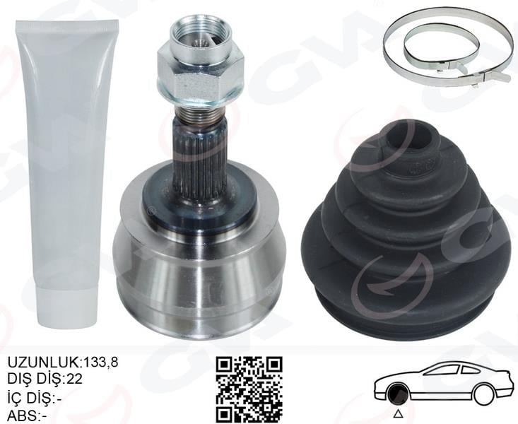 AKS KAFASI DIŞ CORSA D 06>14 COMBO D 12>14 ADAM 12>19 CORSA E 14>19 1.2-1.4 GRANDE PUNTO 22x21x51