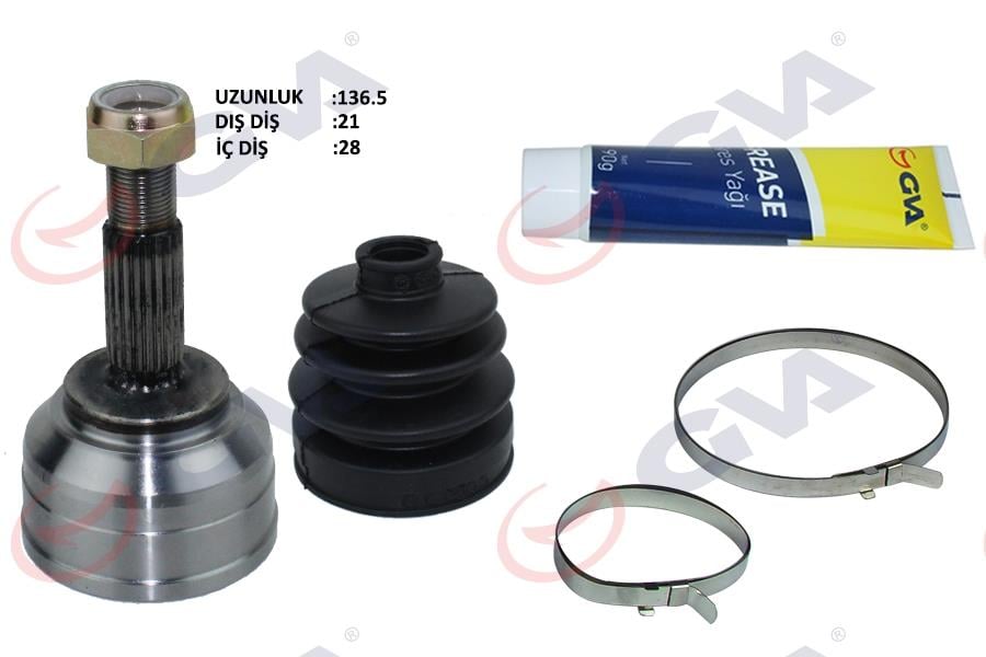 AKS KAFASI DIŞ ÖN DACIA LOGAN 06> SANDERO 08> 1.4-1.6 21x28x49 137.5mm
