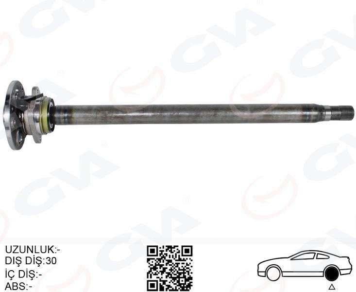 AKS MILI ARKA SOL KALIN KISA 840mm MERCEDES SPRINTER B906 . VW CRAFTER 30-35-50 Z:29-30 PORYALI