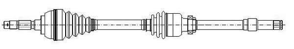 AKS SAĞ KOMPLE OTOMATİK PEUGEOT P106 1.4-1.6 92>99 P406 99>04 CITROEN SAXO 96>03 ABS Lİ 21x48x694