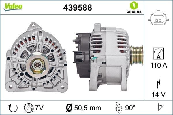 ALTERNATÖR 110A MGN II-SCENIC II 1.9 DCI 05-08 F9Q.8.03/F AC