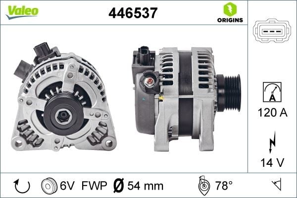 ALTERNATÖR 120 A Fiesta- Focus- Kuga 1.6/2.0 TDCİ 1707062-30667067-1229258-31285594-3M5T10300PE-8M5T10300PA-8M5T10300PB-Y60118300B-8666579-1477737