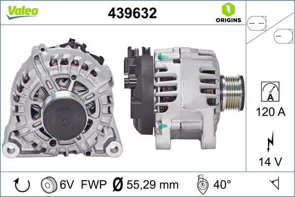 ALTERNATÖR 120A FORD FIESTA FUSION MAZDA II 08> 1.4-1.6 TDCI MAZDA 2 1.4 MZR-CD 08>15