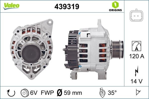 ALTERNATÖR 120A MGN-LGN 97-01 -SCENIC I 99-03 1.9 DCI-DTI