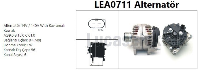 ALTERNATOR 12//140/A FABIA RAPID OCTAVIA GOLV V VI VII JETTA PASSAT POLO IBIZA TOLEDO