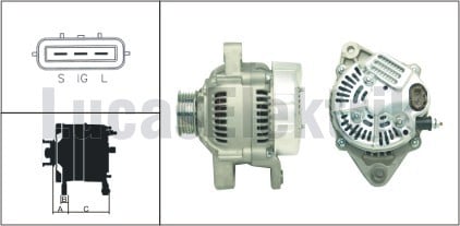 ALTERNATOR 12V 70A DENSO TIP COROLLA VII 1.6I CORONA VI 1.6I CARINA E 1.5I CELICA VI 1.8