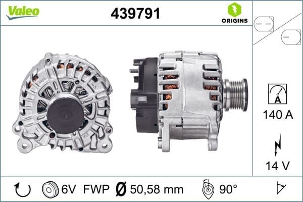 ALTERNATÖR 140A GOLF VII-CRAFTER-AMAROK-TRANSPORTER T6-A3-LEON 1.6TDI-2.0TDI 13 >
