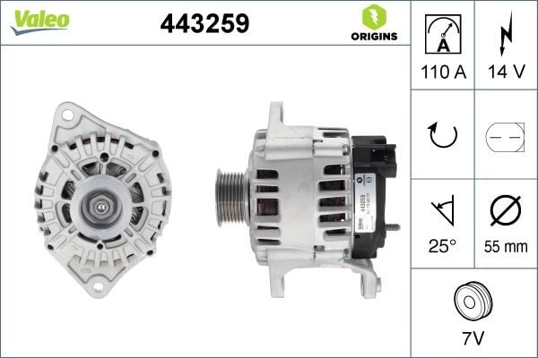 ALTERNATÖR 14V 110A FIAT DUCATO 01> IVECO DAILY 01> 2.3JTD