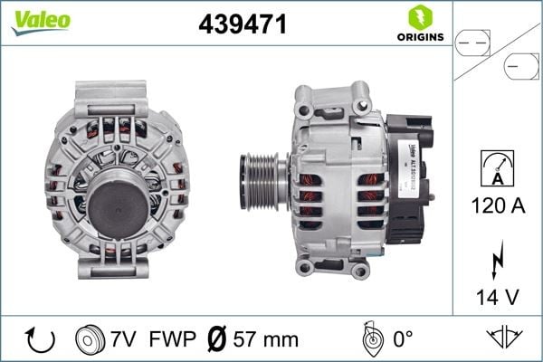 ALTERNATOR 14V 120A MERCEDES W203 S203 CL203 C209 A209 W211 R171