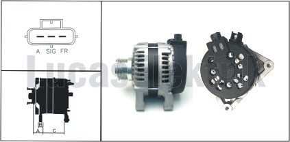 ALTERNATÖR 14V 150A FOCUS C-MAX FOCUS II 06>11 1.6-2.0TDCI-FUSION-FIESTA V 02>08 1.6 TDCI -KUGA I 08>14 2.0 TDCI