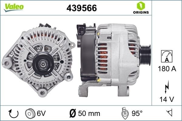 ALTERNATÖR 14V 180A BMW 5 E60-E61 545i-540i-550i-BMW 6 E63-E64 650i-BMW 7 E65-E66-E67