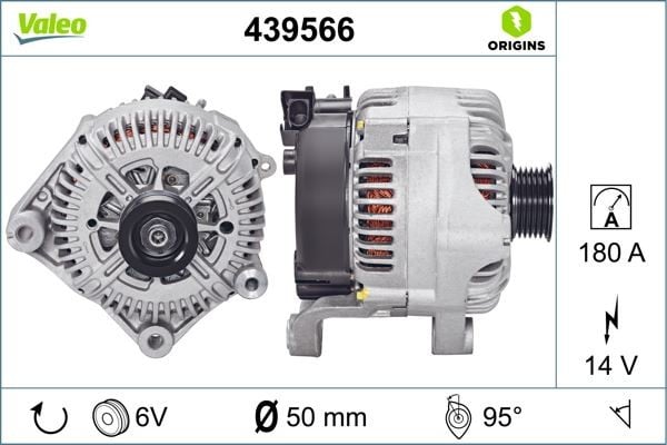 ALTERNATÖR 14V 180A BMW 5 E60-E61 545i-540i-550i-BMW 6 E63-E64 650i-BMW 7 E65-E66-E67