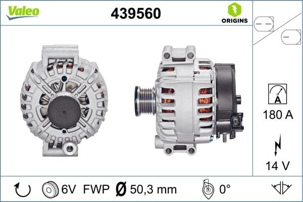 ALTERNATOR 14V 180A BMW E60 E61 E87 E90 E91 E92 E63 E64 E65 E66 G32