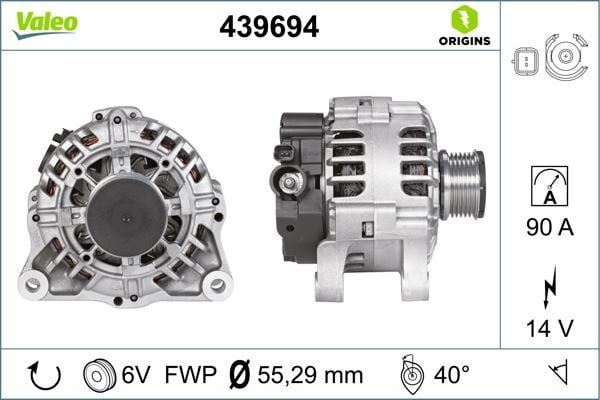 ALTERNATÖR 14V 90amp PARTNER-BERLINGO-EXPERT-JUMPY 1.6-1.9 START-STOP