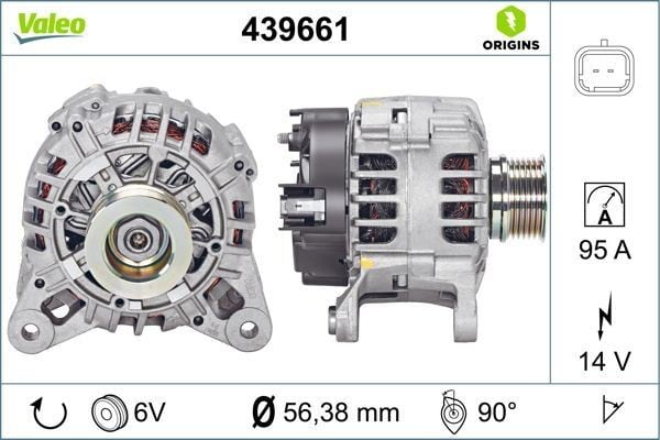 ALTERNATÖR 14V 95Ah DACIA LOGAN-SANDERO 1.4-1.6 K7J.7.10