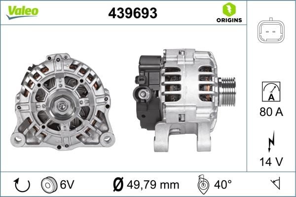 ALTERNATÖR 90A P206-P207-P307-C2-C3-C4 1.4-1.6 16V-P406-P407 1.8-2.2-PARTNER-BERLINGO 1.9D TU1JP