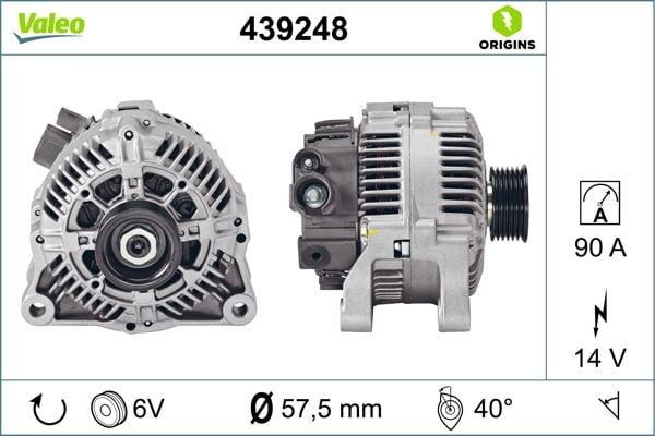 ALTERNATÖR 90A PARTNER -BERLINGO 1.9D DW8 542489