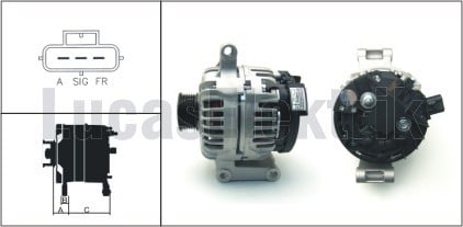 ALTERNATOR BOSCH TIP 12V 105A FORD TRANSIT V184 2.0 DI / 2.4DI 125PS 01>06 TAKVIYESIZ