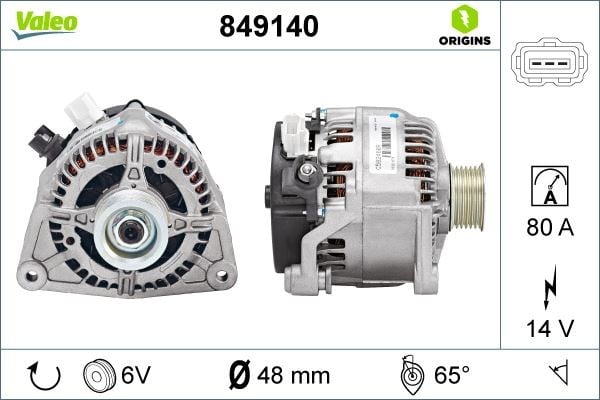 ALTERNATÖR Focus 1064384-98AB10300DA-98AB10300DB-98AB10300DD-98AB10300DC-1215770-1070804-1136328-1144181-98AB10300DH