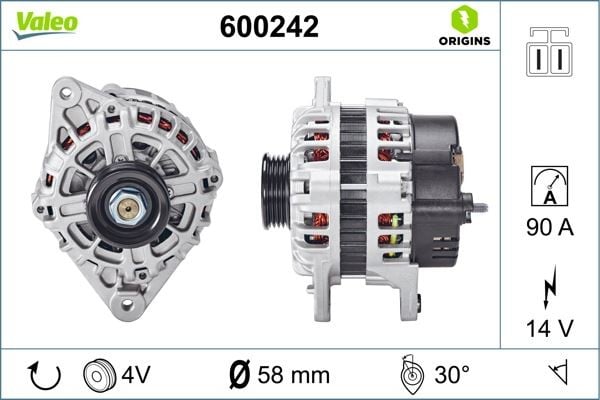 ALTERNATÖR HYUNDAI ACCENT 1.5/1.6 00-02-COUPE ELANTRA-GETZ-MATRIX-KIA CERATO