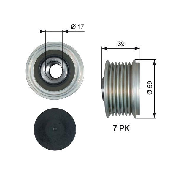 ALTERNATÖR KASNAĞI NISSAN NAVARA NP300 10> NAVARA Pick-up D23. D23T 15> QASHQAI 10>13 MERCEDES X-SERISI 17> INFINITI QX70 13> 1.6 16V 2.3dCi