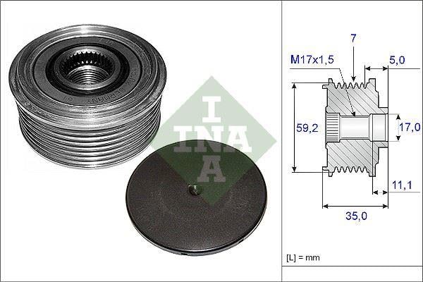 ALTERNATÖR KASNAĞI RULMANLI TRANSİT 2.4 TDCI 00-06 ALTERNATÖR OEM NO İÇİN: 2C1T10300BA