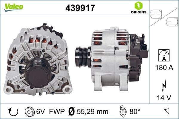 ALTERNATÖR KOMPLE VOLVO S60 II 10>15 S80 II 10>15 V40 10>15 V60 I 10>15 V70 III 10>15 D2 - 1.6 DRIVe