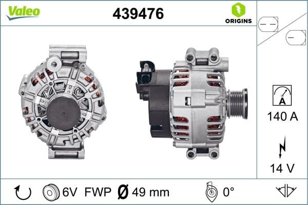 ALTERNATOR SARJ DINAMOSU 14 V 150 A BMW N40 N42 N45 N46 E46 E60 E87 E90 E83 E84