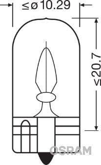 AMPUL 12V 2W ORTA DİPSİZ W2.1X9.5D UNV1