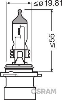 AMPUL 12V HB4A 9006 51W TEK TELLİ FAR VE SİS