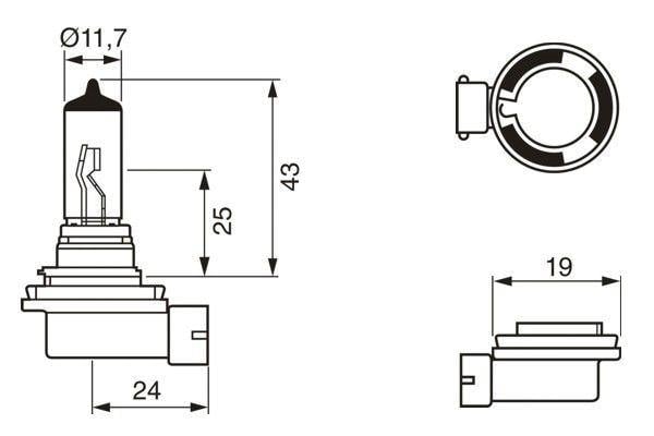 AMPUL PLUS 150 GİGALİGHT H11 12 V 55 W PGJ19-2