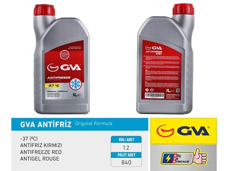 ANTİFRİZ 1 LT -37 C KIRMIZI LONG LİFE Koli 12 Ad ORGANIK