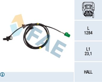 ARKA ABS SENSORU SAG VOLVO - S60 - 2.4 00-10. VOLVO - S60 - 2.4 D 01-10. VOLVO - V70 II SW - 2.4 0 0-07