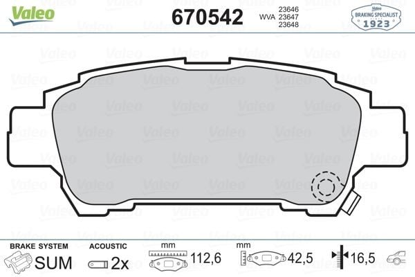 ARKA BALATA AVENSIS VERSO 2.0 VVT-I 01 >11.09 AVENSIS VERSO 2.0D-4D 01 >05