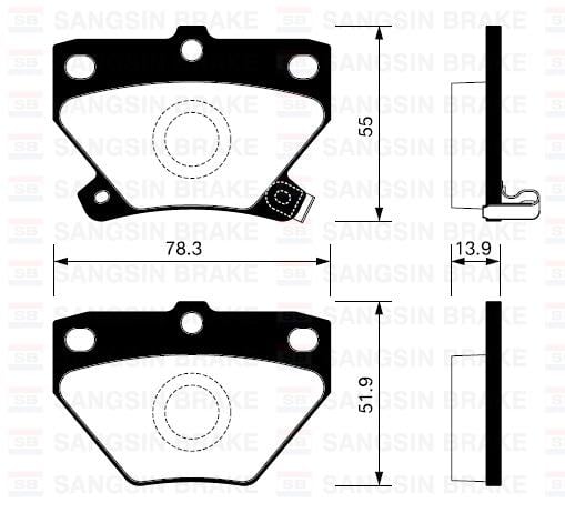 ARKA BALATA COROLLA VERSO 1.4-1.6 VVT-1.8VVT-2.0D 4D 00-07 YARIS 1.0-1.3-1.5 00-05 GDB3243