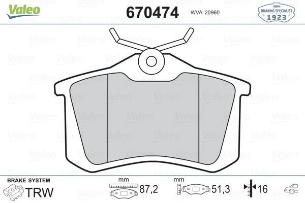 ARKA BALATA FLUENCE-MEGANE II-III-P207-P308-P307-PARTNER-BERLINGO-C2-C3-C4-CROSSLAND- BORA-PASSAT 97>GOLF IV-V-POLO 87x52.9x17