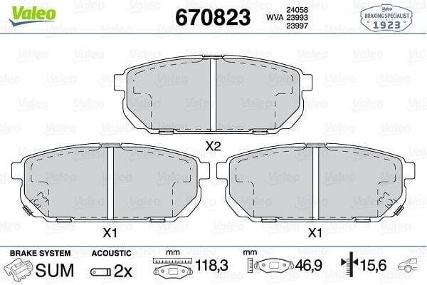 ARKA BALATA KIA SORENTO 2.4 02 > 2.5 CRDI 02 >06 > 3.3 06 > 3.5 V6 02 >