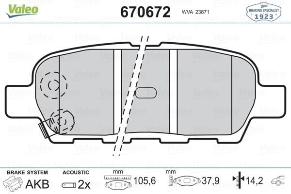 ARKA BALATA NISSAN XTRAIL 2.0-2.2DCI 01 > INFINITI FX35 3.5 03 > FX45 4.5 03 > GRAND VİTARA 2.4 09 >