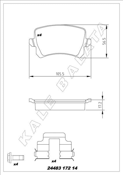 ARKA BALATA PASSAT-CC-CADDY-GOLF5-GOLF6-JETTA-A3-A6-LEON-OCTAVIA-SUPERB 04 >