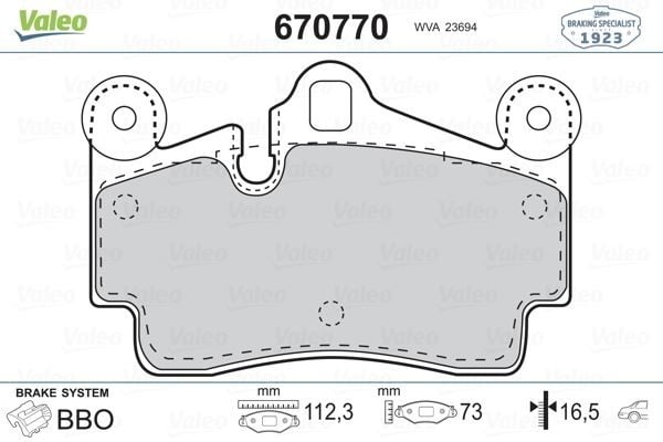 ARKA BALATA TOUAREG 02-10 CAYENNE 02-10 Q7 06-11 112X73 GDB1549