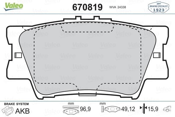 ARKA BALATA TOYOTA RAV 4 2.0 2.0VVTİ 2.0D-4D 2.2D-4D 06 >12 > CAMRY 06-11